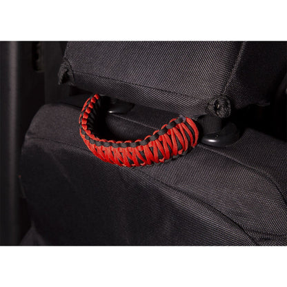 RUGGED RIDGE | 13305.81 | Grab Handle, Paracord, Seat Mounted, Red; 07-19 Jeep Wrangler/Gladiator