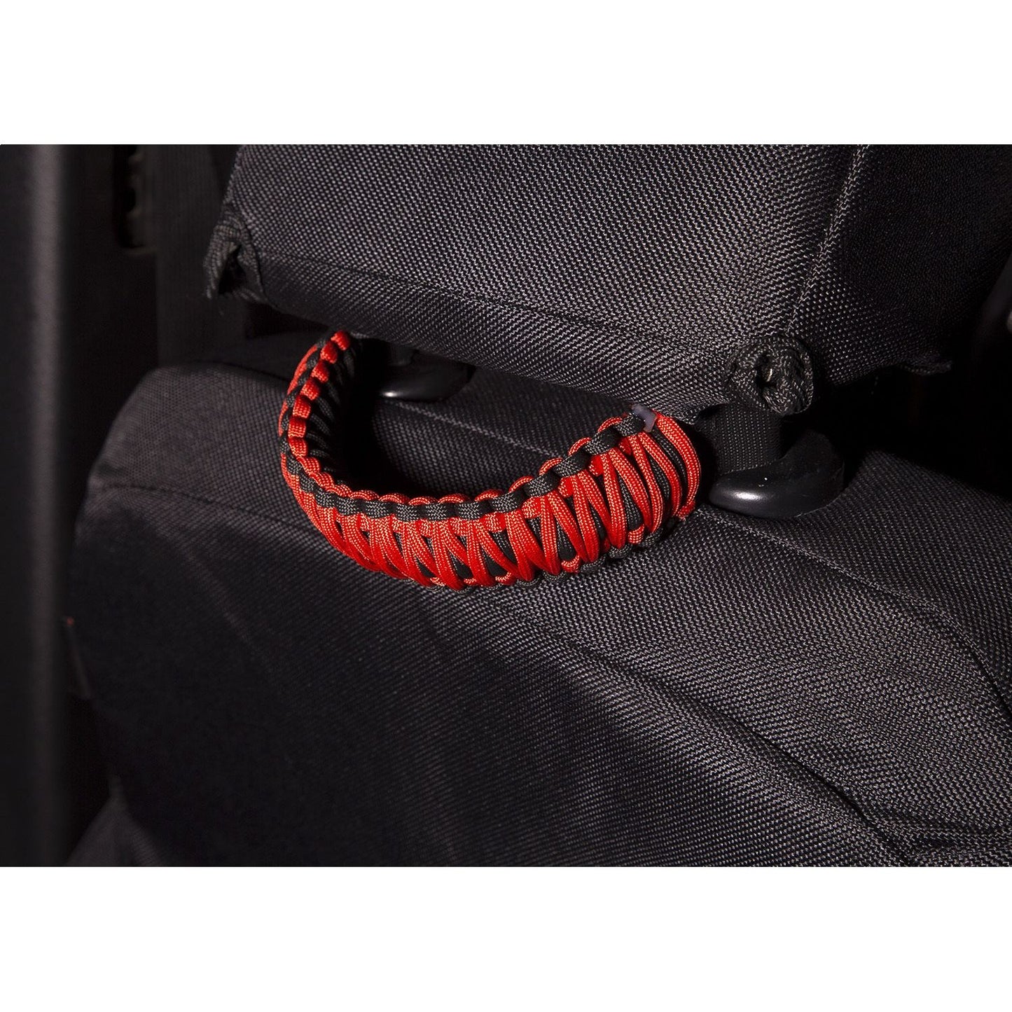 RUGGED RIDGE | 13305.81 | Grab Handle, Paracord, Seat Mounted, Red; 07-19 Jeep Wrangler/Gladiator
