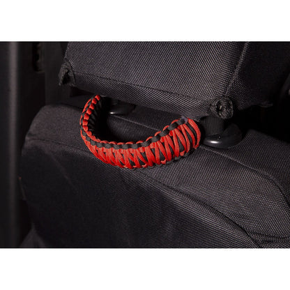 RUGGED RIDGE | 13305.81 | Grab Handle, Paracord, Seat Mounted, Red; 07-19 Jeep Wrangler/Gladiator
