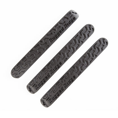 RUGGED RIDGE | 13311.48 | Door Handle Inserts, Black Tread, 2 Door; 07-17 Jk