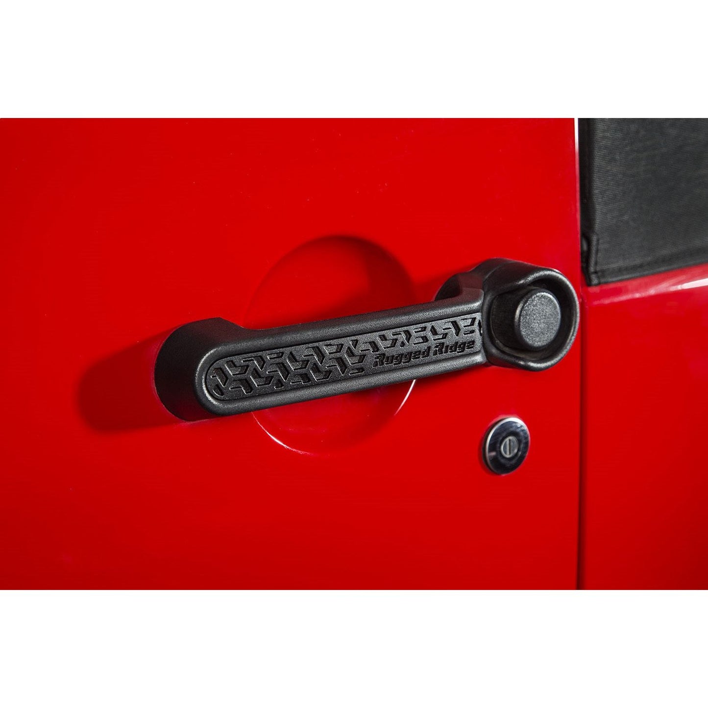 RUGGED RIDGE | 13311.48 | Door Handle Inserts, Black Tread, 2 Door; 07-17 Jk