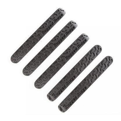RUGGED RIDGE | 13311.49 | Door Handle Inserts, Black Tread, 4 Door; 07-17 Jk