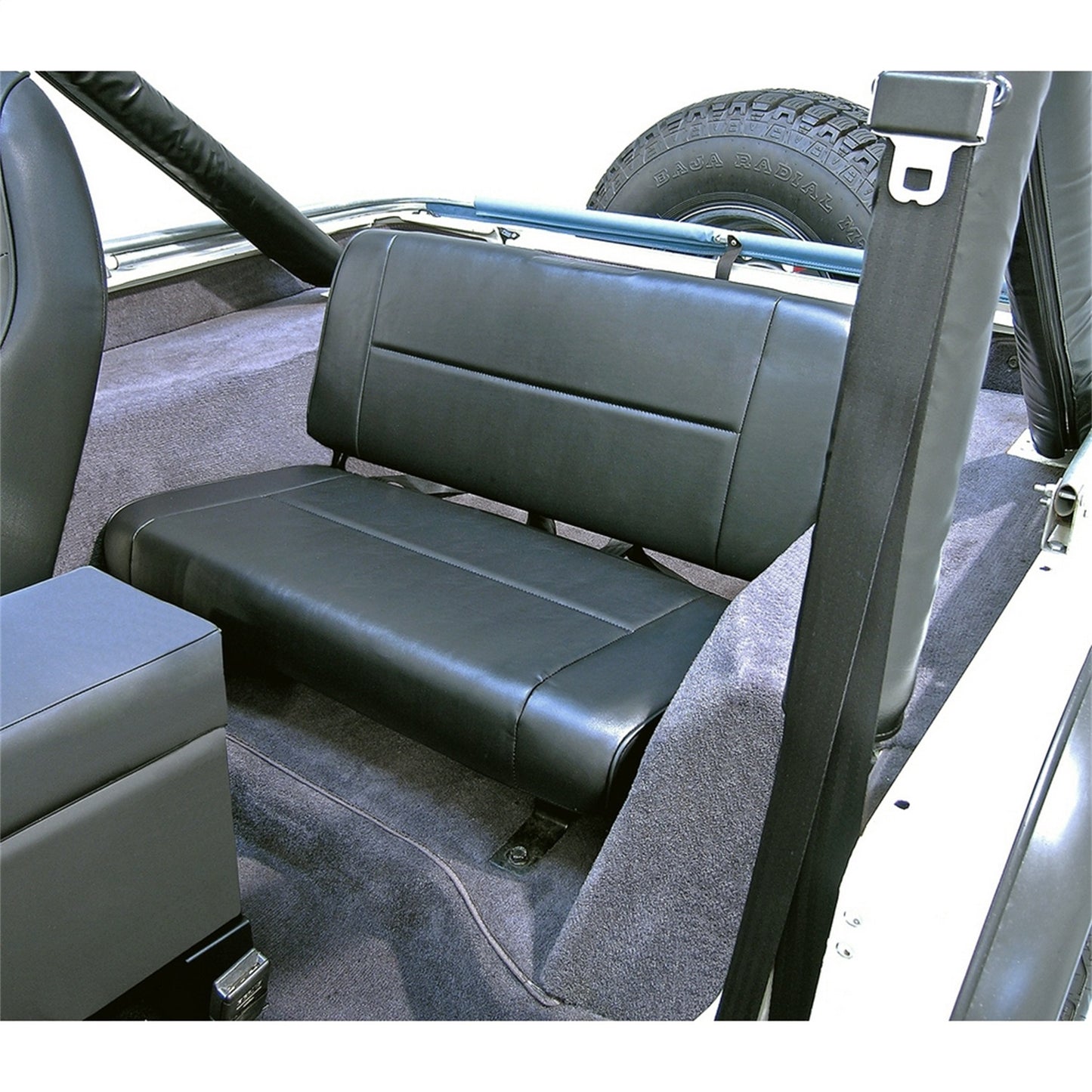 RUGGED RIDGE | 13461.01 | Standard Rear Seat, Black, 55-95 Jeep Cj & Wrangler