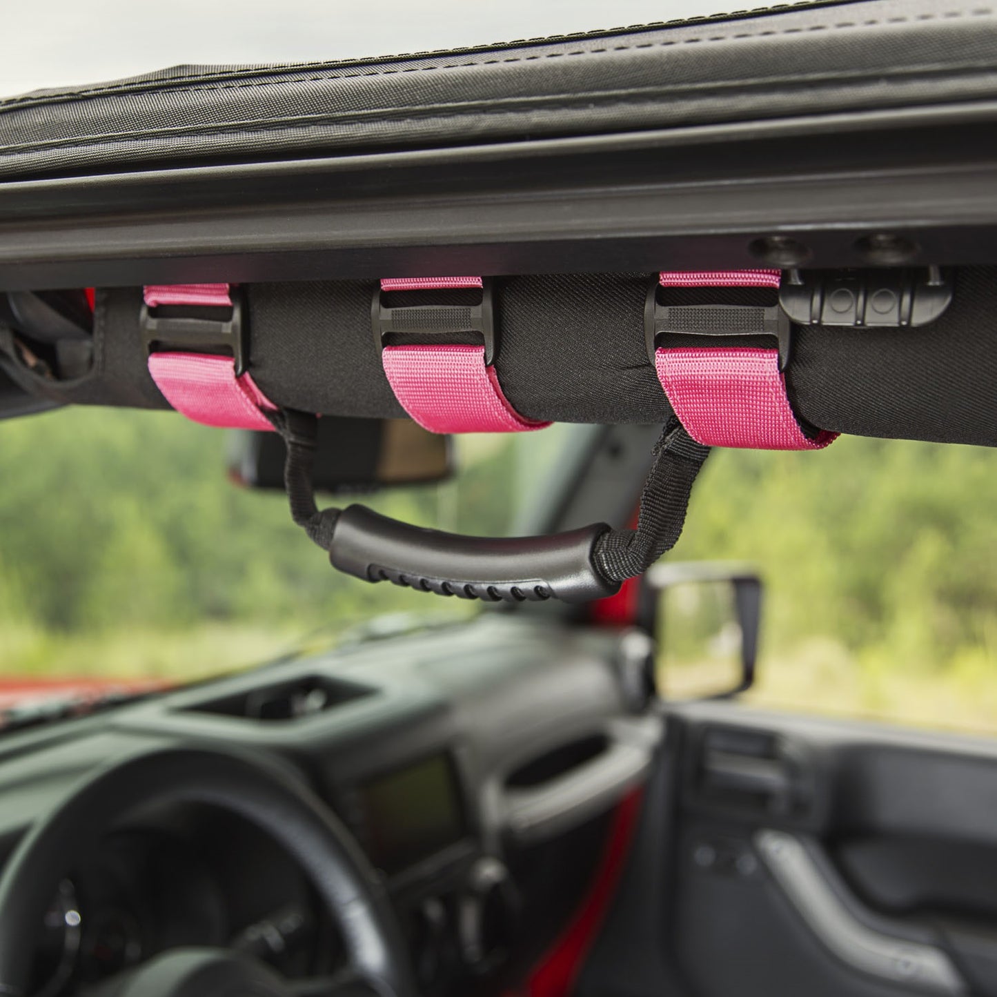 RUGGED RIDGE | 13505.01 | Ultimate Grab Handle Kit, Pink; 55-19 Jeep Cj/Wrangler/Gladiator