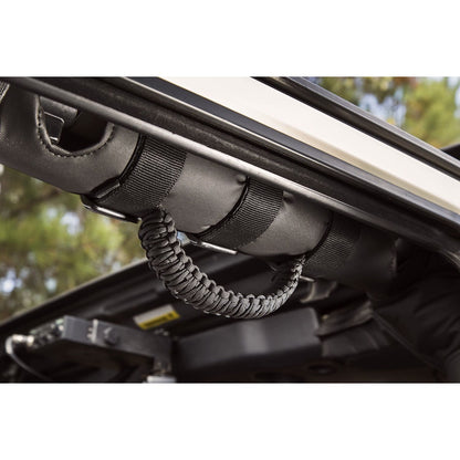 RUGGED RIDGE | 13505.3 | Grab Handle Kit, Paracord, Black/Black; 55-19  Jeep Cj/Wrangler/Gladiator
