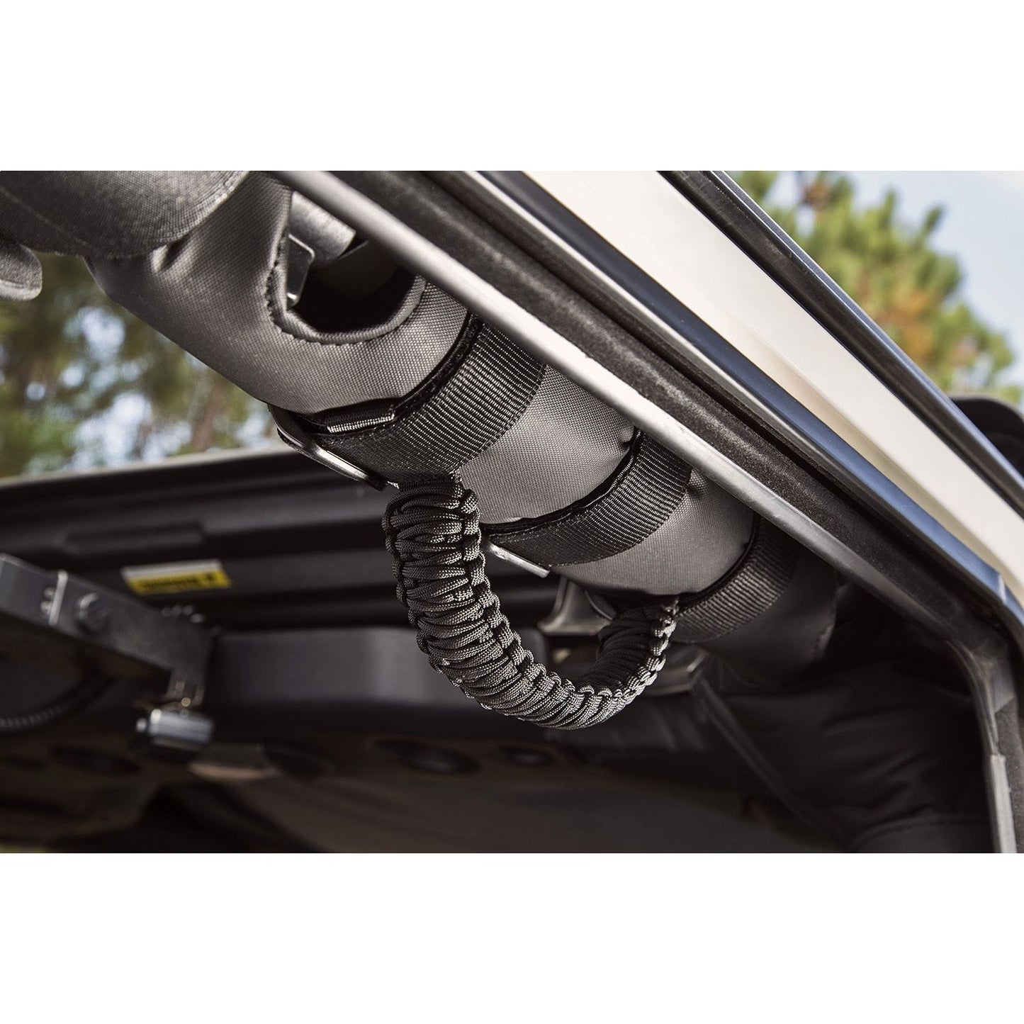 RUGGED RIDGE | 13505.3 | Grab Handle Kit, Paracord, Black/Black; 55-19  Jeep Cj/Wrangler/Gladiator