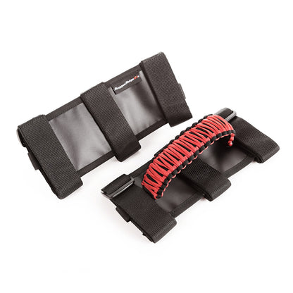 RUGGED RIDGE | 13505.31 | Paracord Grab Handles, Red/Black, Pair