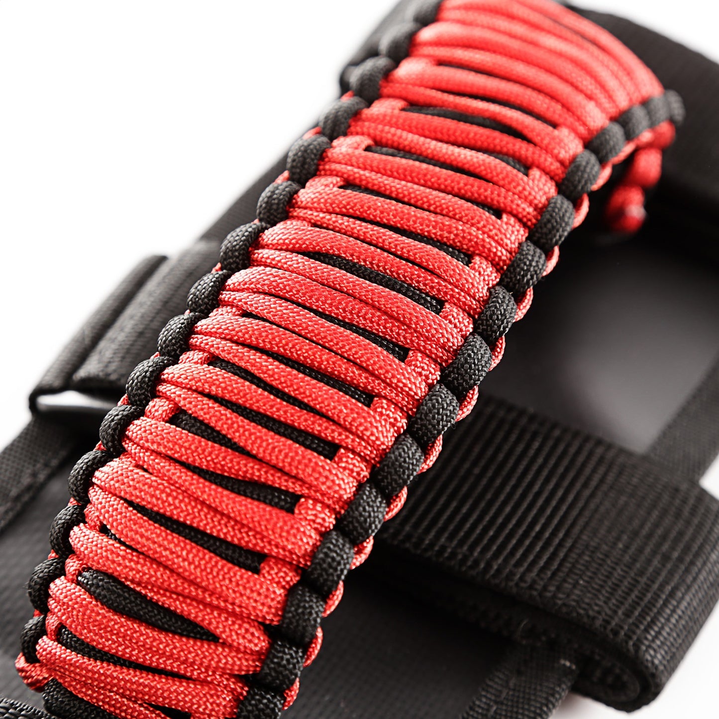 RUGGED RIDGE | 13505.31 | Paracord Grab Handles, Red/Black, Pair