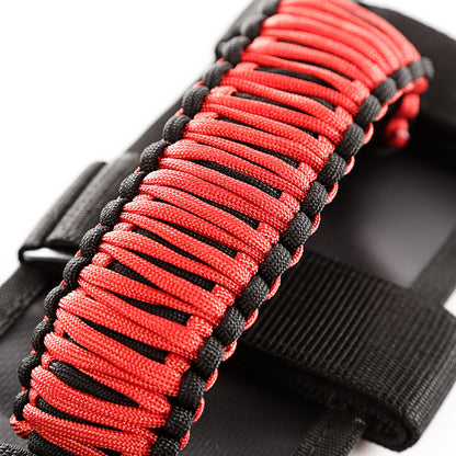 RUGGED RIDGE | 13505.31 | Paracord Grab Handles, Red/Black, Pair
