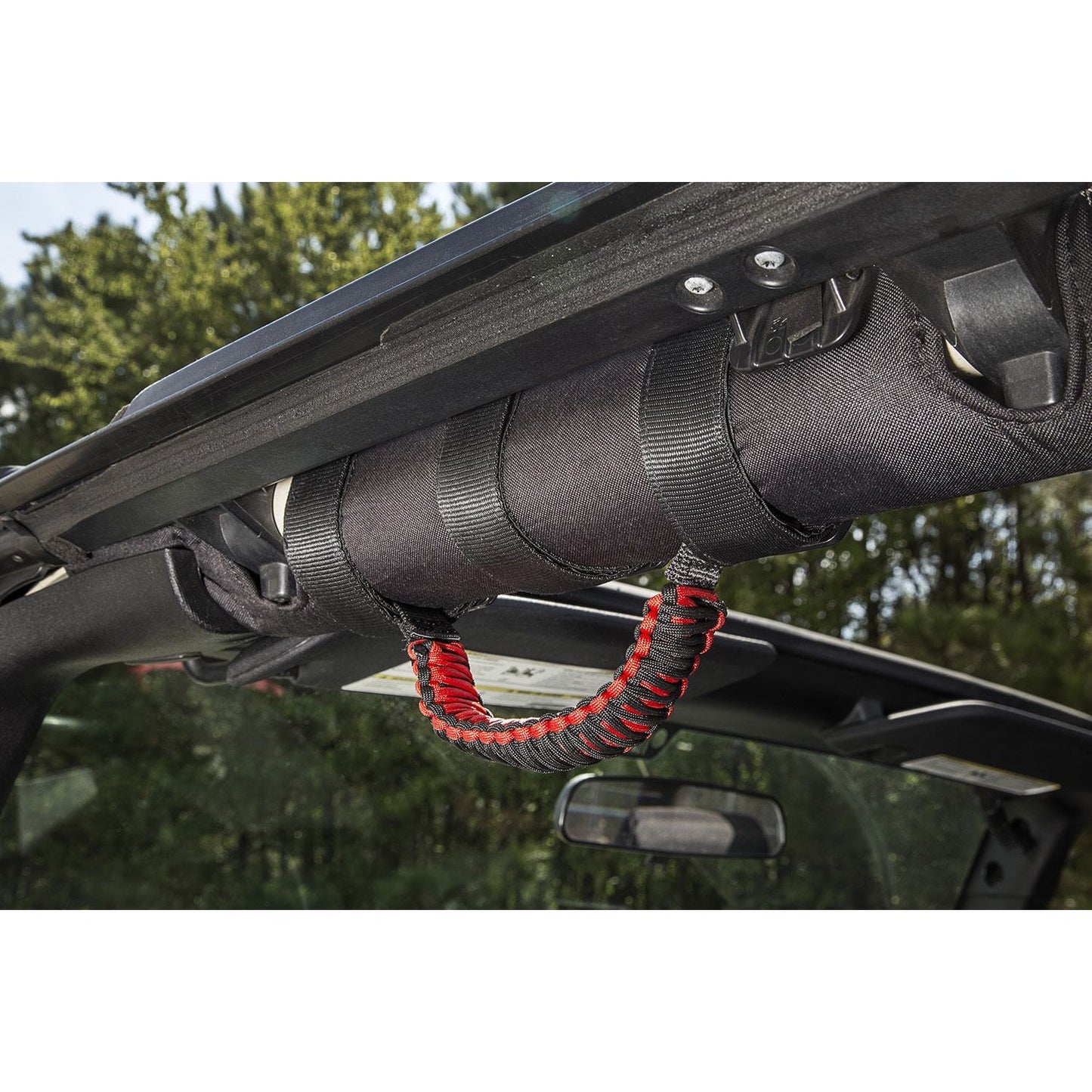 RUGGED RIDGE | 13505.31 | Paracord Grab Handles, Red/Black, Pair
