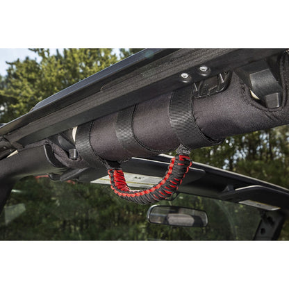 RUGGED RIDGE | 13505.31 | Paracord Grab Handles, Red/Black, Pair