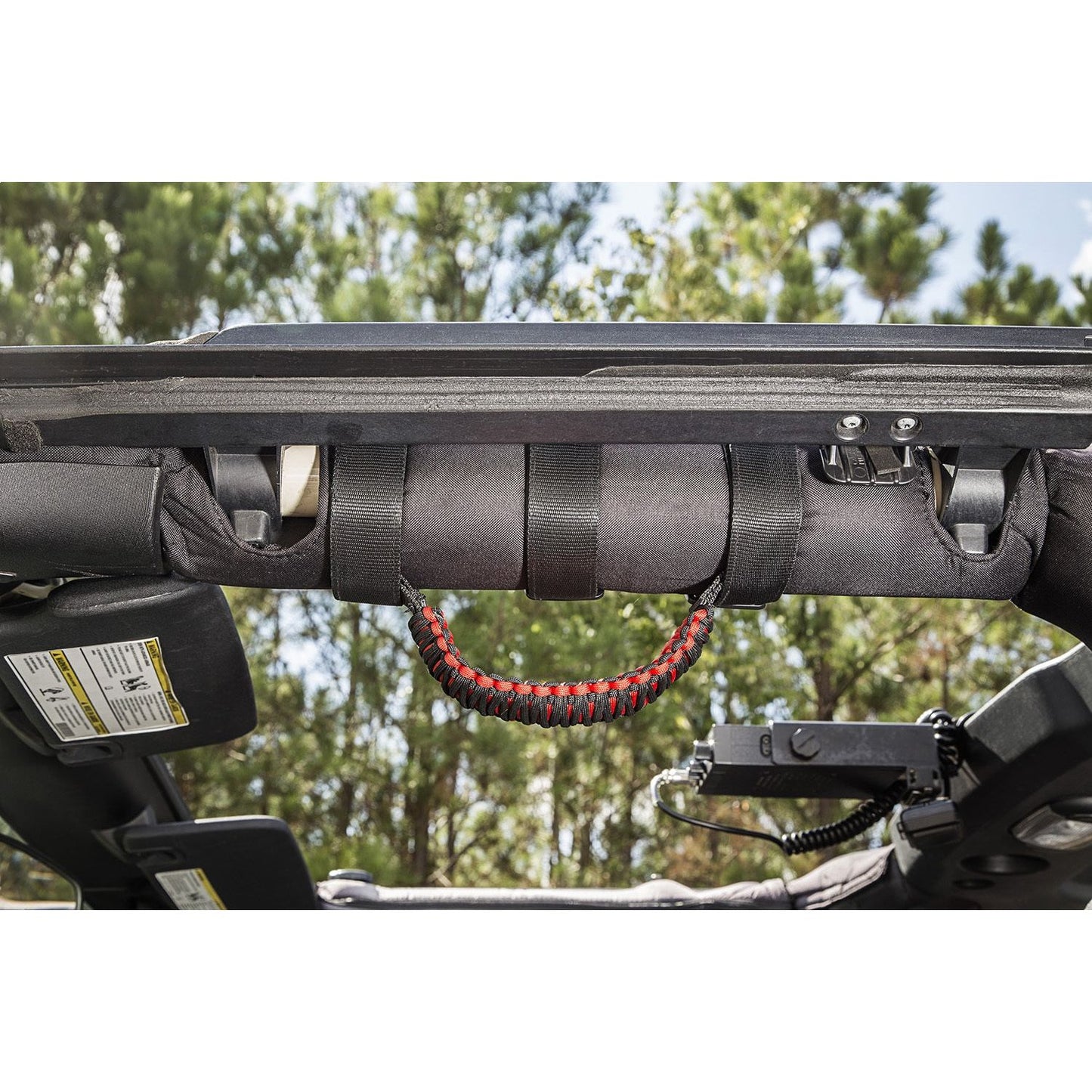 RUGGED RIDGE | 13505.31 | Paracord Grab Handles, Red/Black, Pair