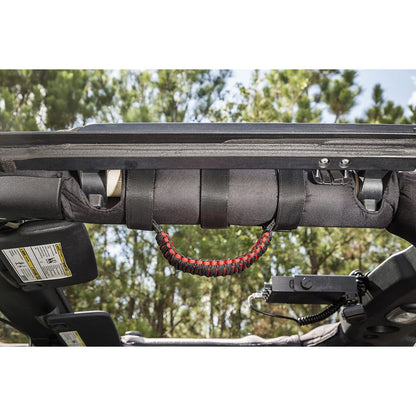 RUGGED RIDGE | 13505.31 | Paracord Grab Handles, Red/Black, Pair