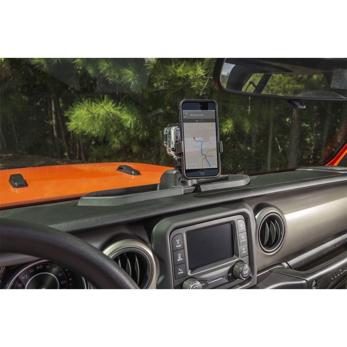 RUGGED RIDGE | 13551.23 | Dash Multi-Mount System Kit, Phone Holder; 18-C  Wrangler Jl/Jlu