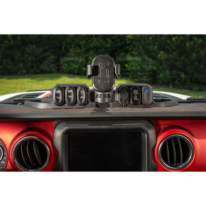 RUGGED RIDGE | 13551.39 | 18-C Wrangler /20-C Gladiator Dash Phone Mount Pod W/Wireless Charger Black