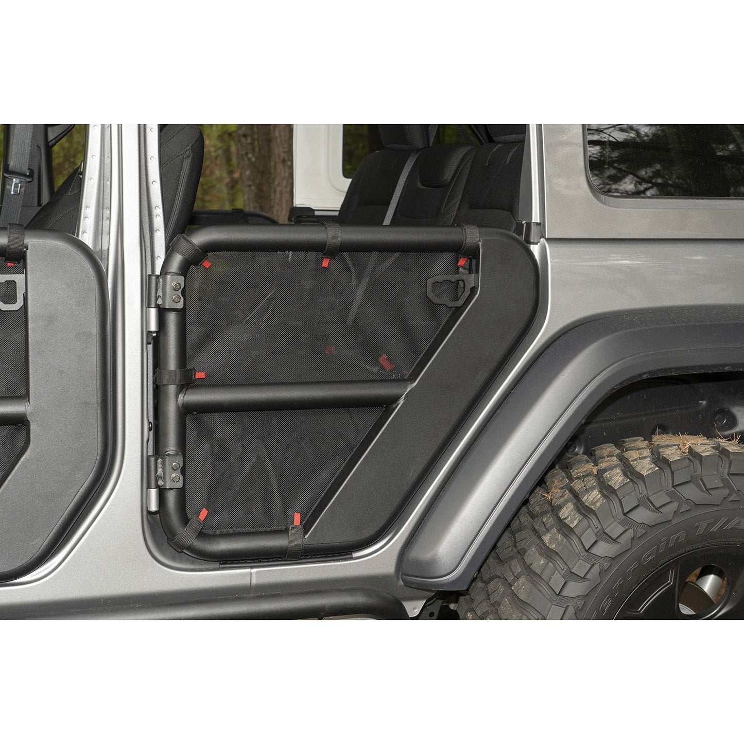 RUGGED RIDGE | 13579.54 | Fortis Tube Door Covers, Rear Pair, Black, 18-19 Jeep Wrangler Jlu