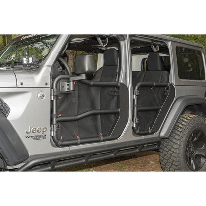 RUGGED RIDGE | 13579.54 | Fortis Tube Door Covers, Rear Pair, Black, 18-19 Jeep Wrangler Jlu