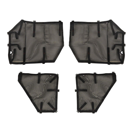 RUGGED RIDGE | 13579.58 | Fortis Tube Door Covers, Full Set, Black; 07-18 Jeep Wrangler Jku