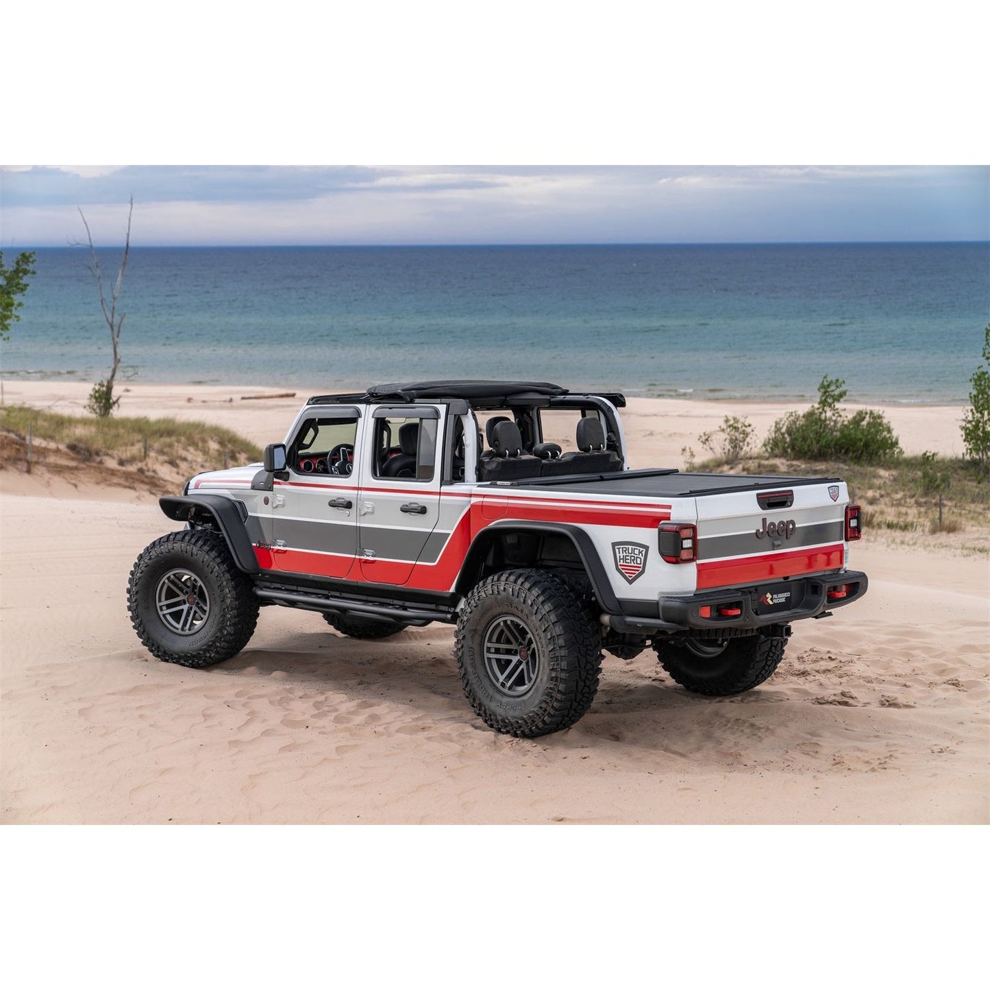 RUGGED RIDGE | 13595.14 | 20-C Gladiator Launch Edition/Overland/Rubicon/Sport/Sport S Frameless Soft Top Black Diamond