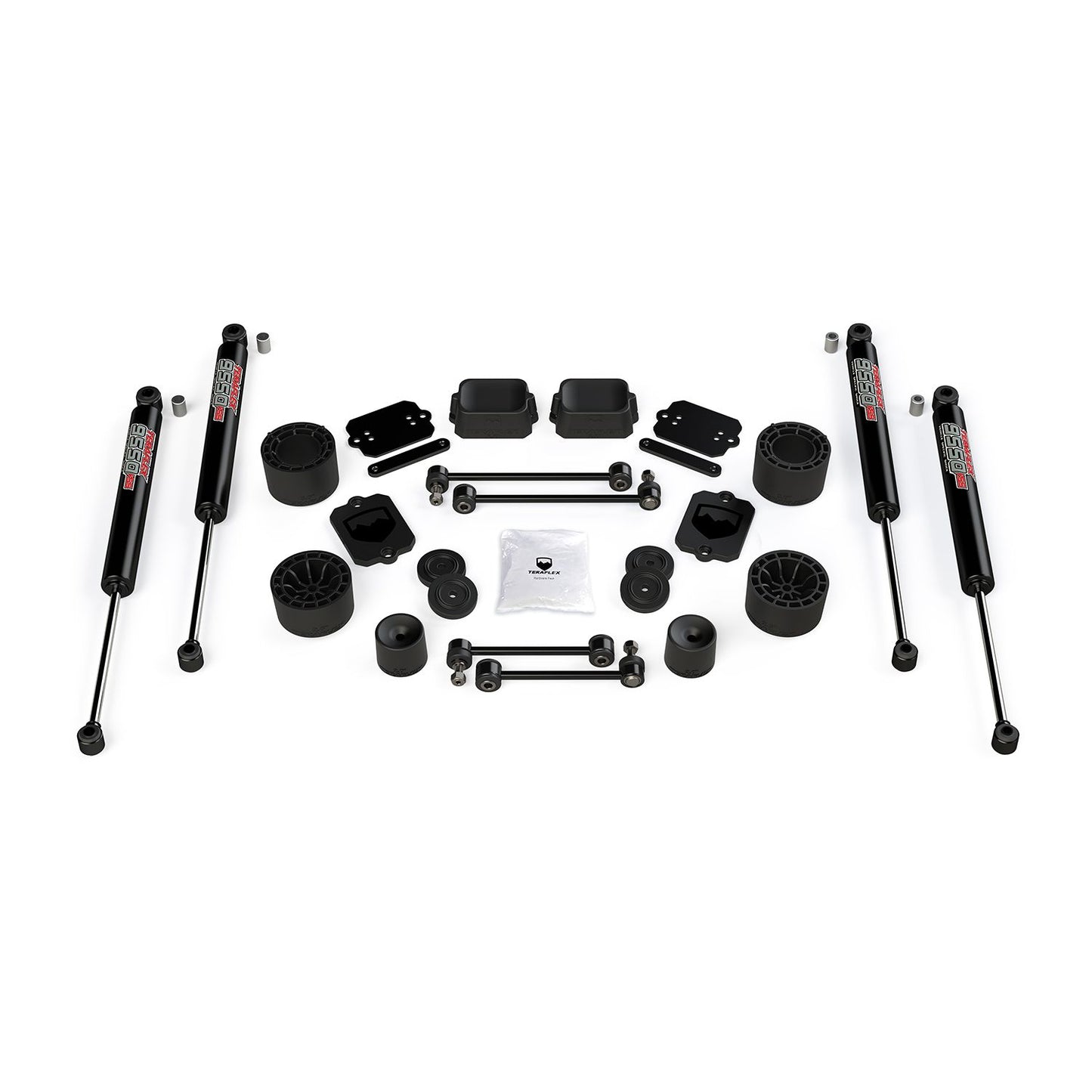 TeraFlex | 18-Up Wrangler JL 4 Door Sport Sahara 2.5 Inch Performance Spacer Lift Kit & 9550 VSS Twin-Tube TeraFlex | 1365250