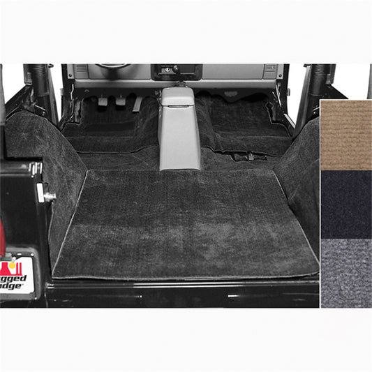 RUGGED RIDGE | 13690.01 | 76-95 Wrangler Carpet Kit Deluxe- Dark Charcoal 6 Pc Full Kit
