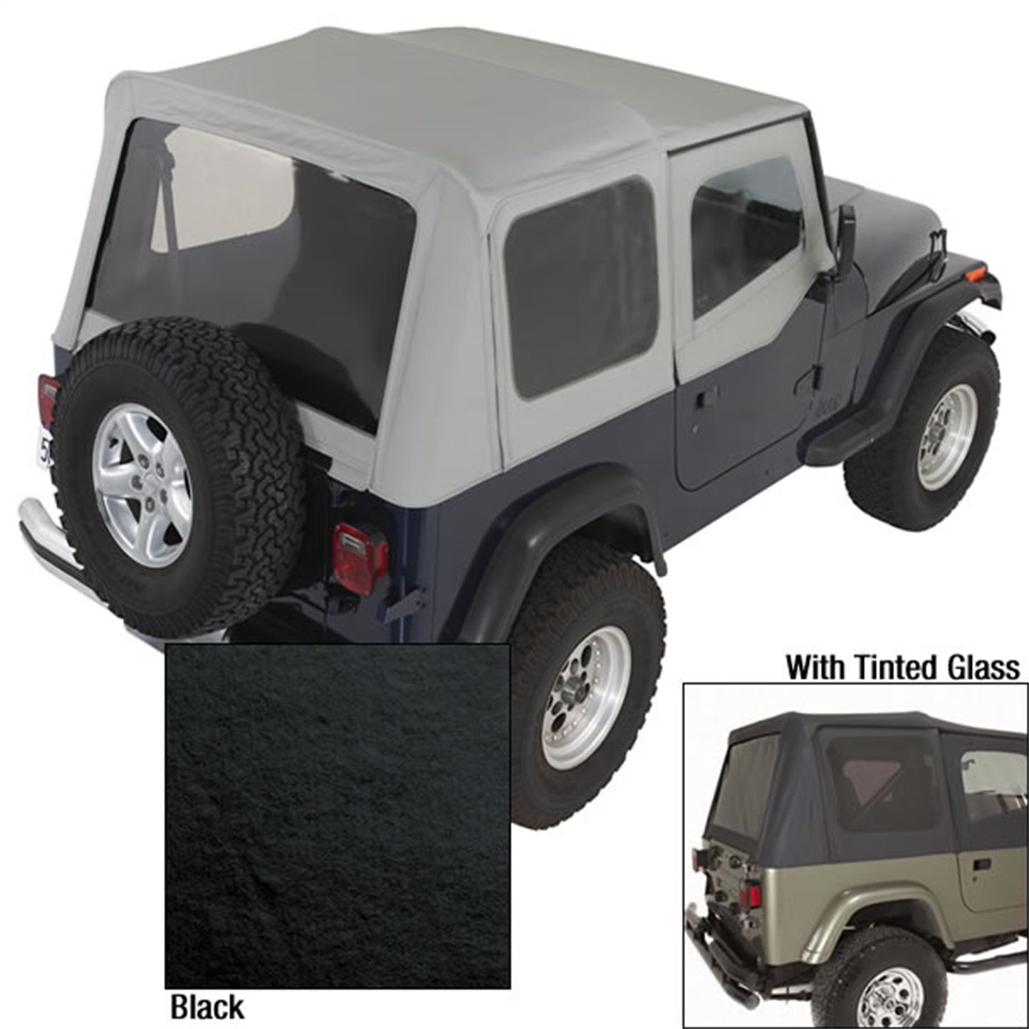 RUGGED RIDGE | 13702.15 | 88-95 Wrangler S-Top Tint W/ Drs B-Dn