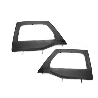 RUGGED RIDGE | 13711.15 | Upper Soft Door Kit,Front,Black Diamond, 07-16 Jeep Wrangler(Jk)