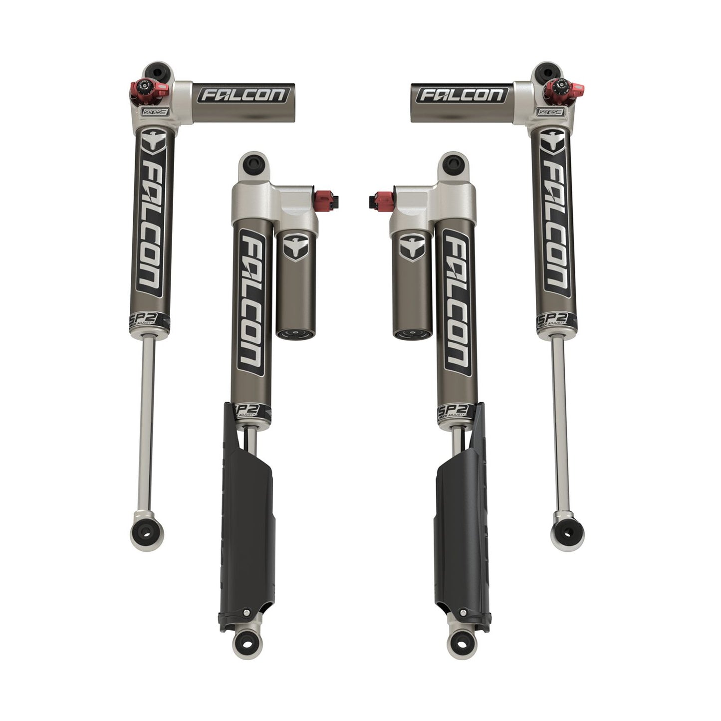 FALCON SHOCKS | 20+ Jeep Gladiator JT SP2 3.3 Fast Adjust Piggyback Shock Kit 2-3.0 Inch Lift Falcon Shocks | 14-02-33-400-150