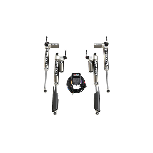 FALCON SHOCKS | 20-Up Jeep Gladiator JT EcoDiesel SP2 3.5 e-Adjust Piggyback Shock Kit 3.5-4.5 Inch Long-Travel Falcon Shocks | 14-03-35-400-202