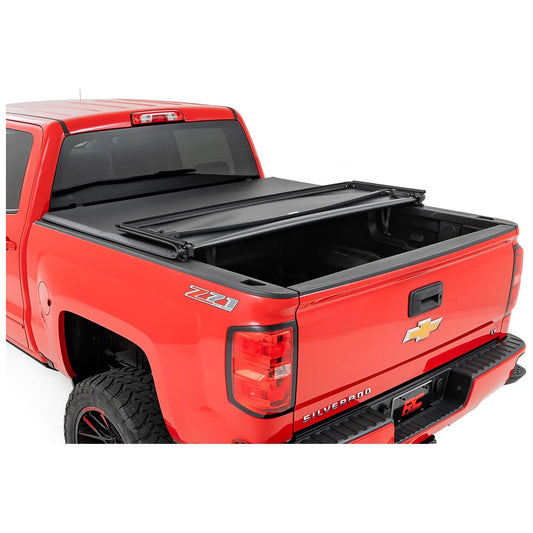 Rough Country 6'7" Bed without Cargo Management System Soft Tri-Fold Bed Cover I 41214650