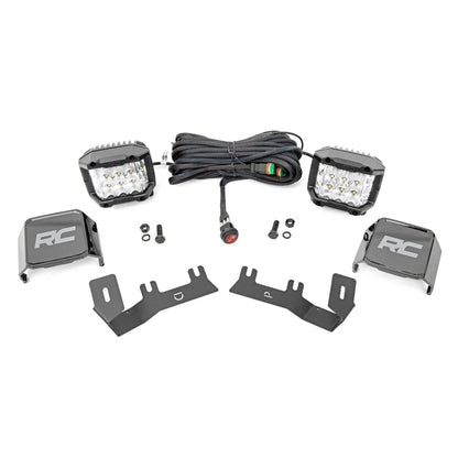 ROUGH COUNTRY LED Ditch Light Kit | 3in OSRAM Pair | Wide | Chevy/GMC 1500 (14-18 & Classic) | 71056