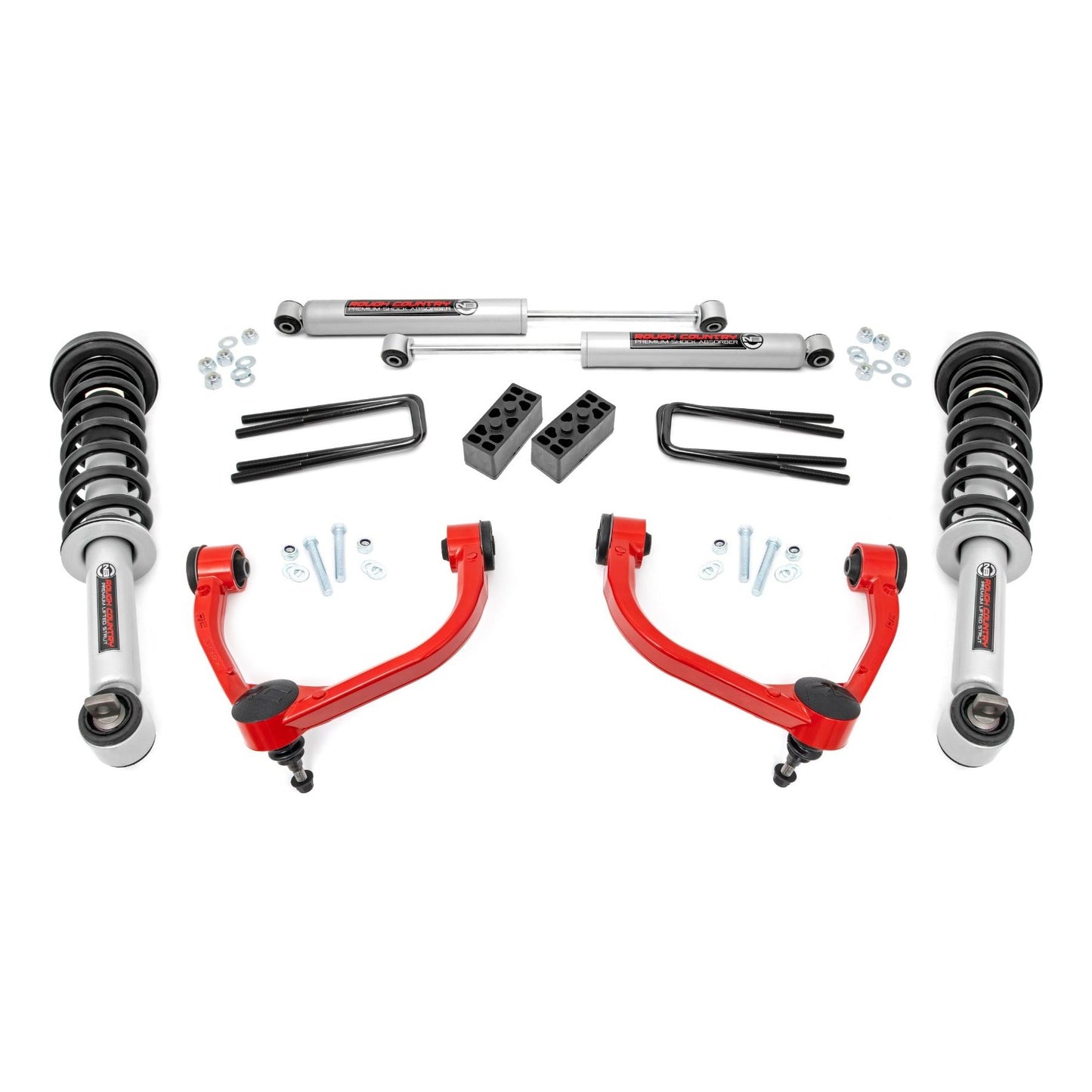 Rough Country N3 Struts w/N3 Rear Shocks 3 Inch Lift Kit I 54531RED
