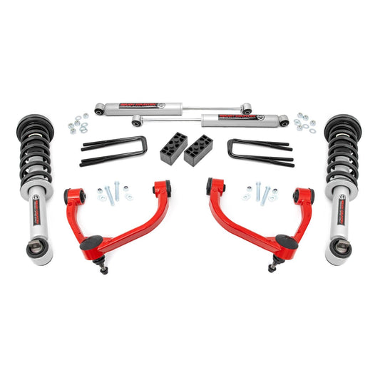 ROUGH COUNTRY 3 Inch Lift Kit | N3 Struts | Ford F-150 4WD (2014-2020) | 54531RED