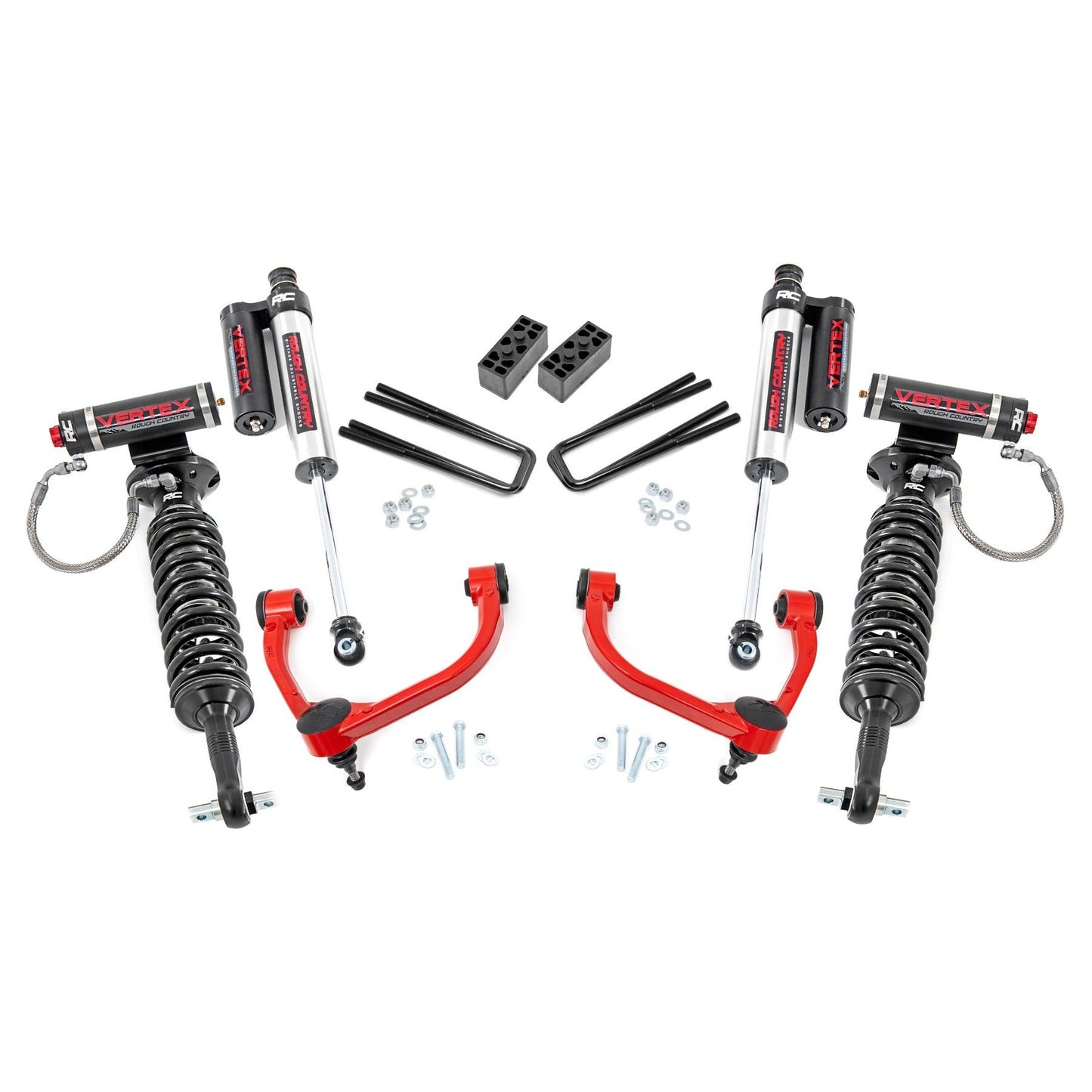 Rough Country Vertex Coilovers w/Vertex Shocks 3 Inch Lift Kit I 54550RED