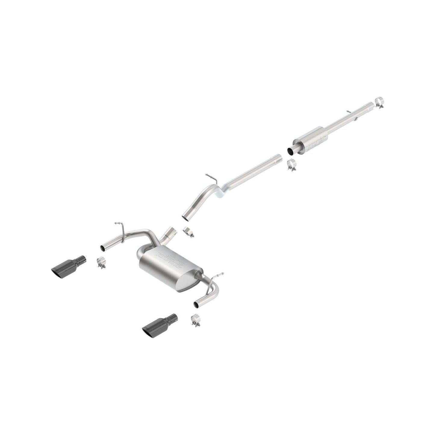 BORLA 2012-2018 Jeep Wrangler Cat-Back Exhaust System Touring Part # 140459BC