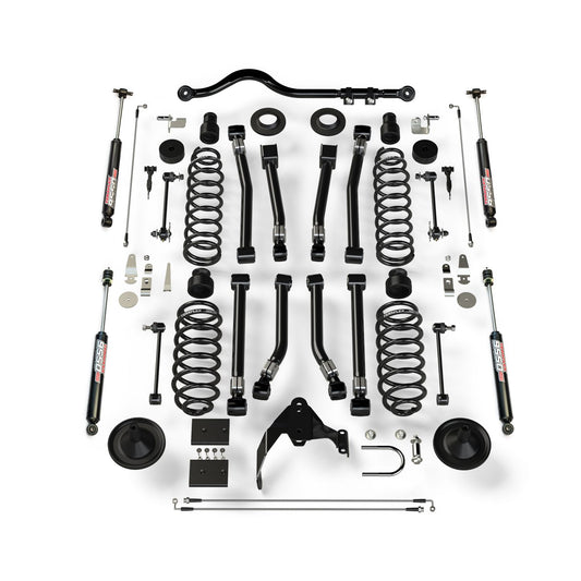 TeraFlex | 07-18 Wrangler JK 2 Door 4 Inch Suspension System w/ 8 Alpine Short Control Arms & 9550 VSS Twin-Tube TeraFlex | 1451403