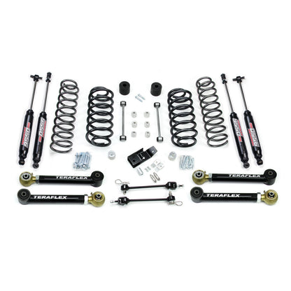 TeraFlex | 97-06 Jeep Wrangler TJ 3 Inch Suspension System w/ 4 Short Control Arms & 9550 VSS Twin-Tube TeraFlex | 1456332