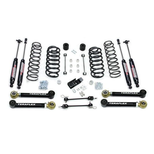 TeraFlex | 97-06 Jeep Wrangler TJ 3 Inch Suspension System w/ 4 Short Control Arms & 9550 VSS Twin-Tube TeraFlex | 1456332