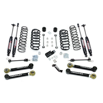 TeraFlex | 97-06 Jeep Wrangler TJ 4 Inch Suspension System w/ 4 Short Control Arms & 9550 VSS Twin-Tube Shocks TeraFlex | 1456432