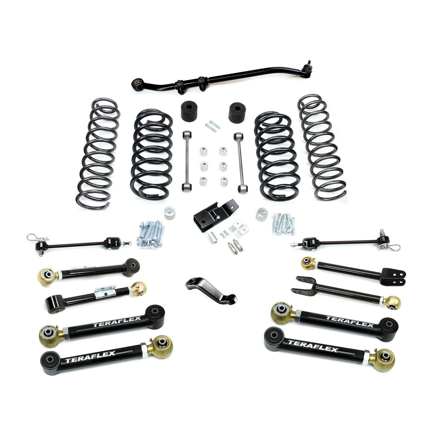 TeraFlex | 97-06 Jeep Wrangler TJ 4 Inch Suspension System w/ 8 Short Control Arms No Shocks TeraFlex | 1456450