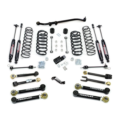 TeraFlex | 97-06 Jeep Wrangler TJ 4 Inch Suspension System w/ 8 Short Control Arms & 9550 VSS Twin-Tube Shocks TeraFlex | 1456452