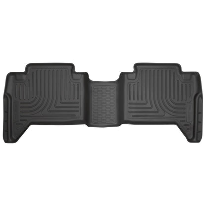 Husky Liners | Weatherbeater 2nd Seat Floor Liner For 2016-2023 Tacoma Husky Liners | 14951 in black rubber design.