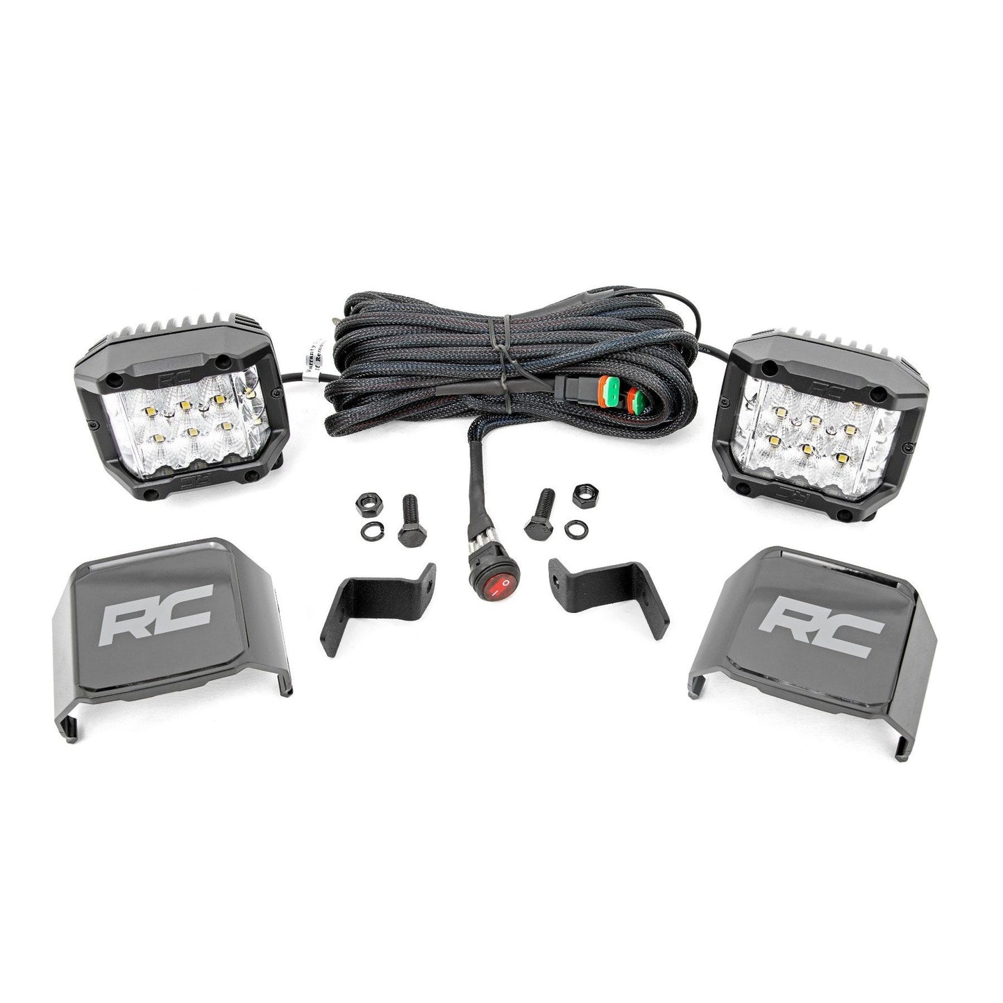 ROUGH COUNTRY LED Light | Ditch Mount | 2" Chrome Pair | Wide Angle | Ford F-150 (15-24) | 71033