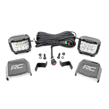 ROUGH COUNTRY LED Light | Ditch Mount | 2" Chrome Pair | Wide Angle | Ford F-150 (15-24) | 71033