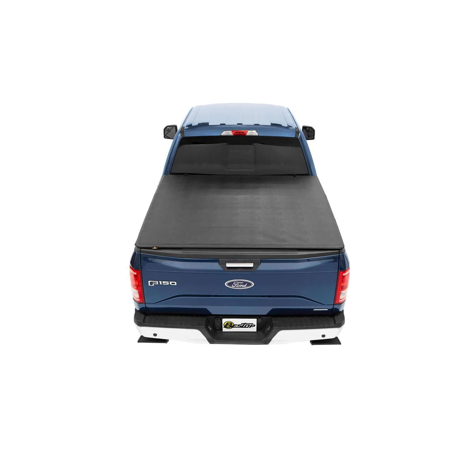 BESTOP | Soft Tri-Fold Tonneau Cover EZ-Fold For Ford 1983-2011 Ranger 6.0 Foot Black Tailgate Spoiler Not Included Bestop | 16030-01 on a Ford truck.