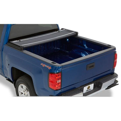 BESTOP | Soft Tri-Fold Tonneau Cover EZ-Fold For Nissan 2005-2024 Frontier 5.0 Foot Black Tailgate Spoiler Not Included Bestop | 16146-01