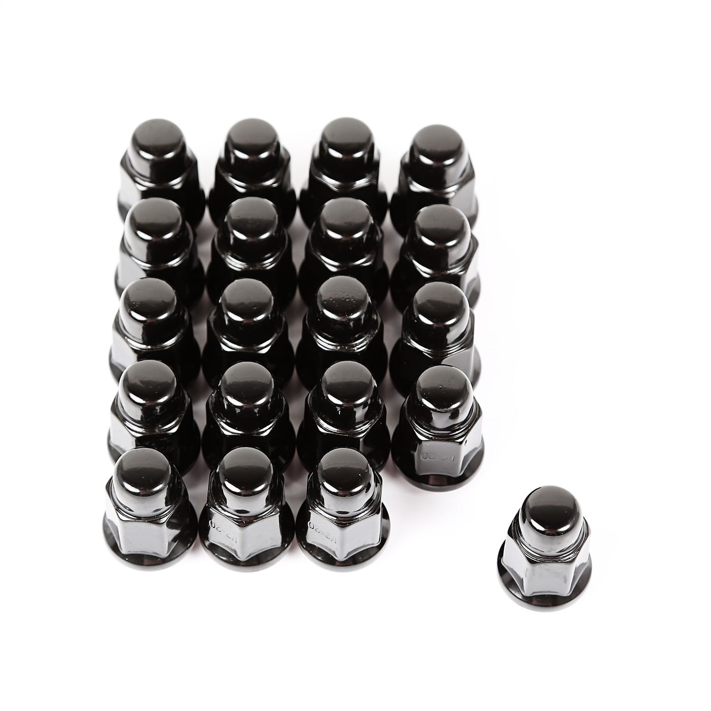 RUGGED RIDGE | 16715.23 | Wheel Lug Nut, Set Of 20, Black, 1/2-20