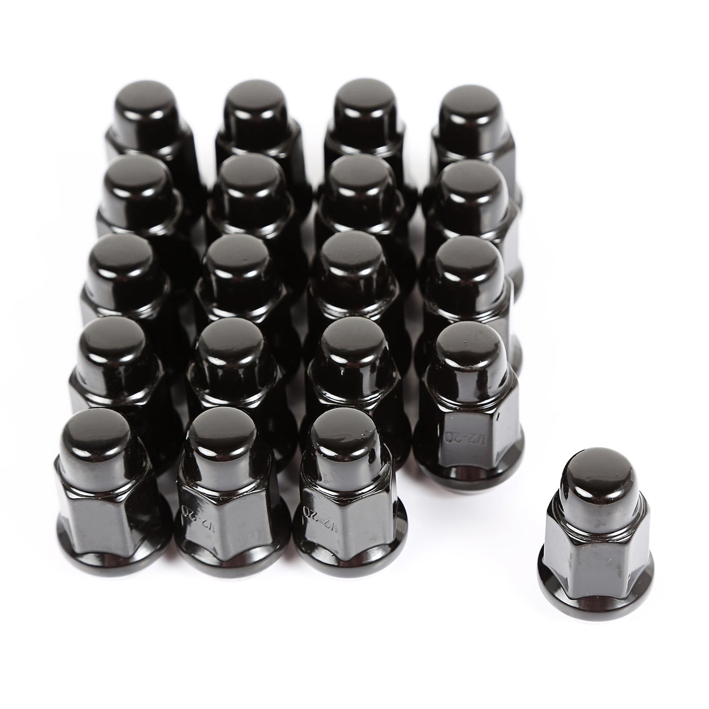 RUGGED RIDGE | 16715.23 | Wheel Lug Nut, Set Of 20, Black, 1/2-20