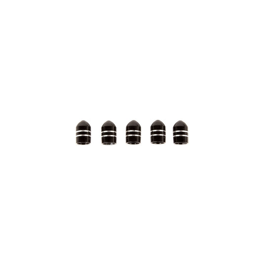 RUGGED RIDGE | 16715.26 | Valve Stem Cap, Aluminum, Black, 5 Pack