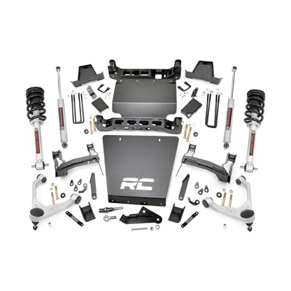 Rough Country M1 Struts w/M1 Rear Shocks 7 Inch Stamped Steel LCA Lift Kit I 11640